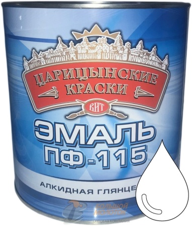 Эмаль ПФ-115 белая 2,7 кг Царицино /6