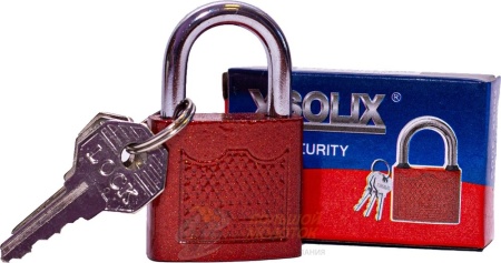 Замок навесной Красный 32 мм XS663 /240