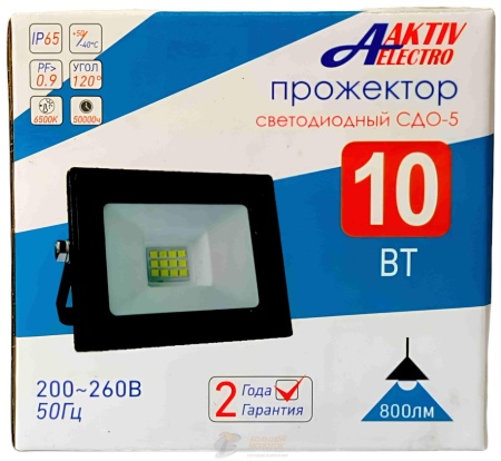 Прожектор светодиодный  10 Вт СДО-5  800Лм 6500К IP65