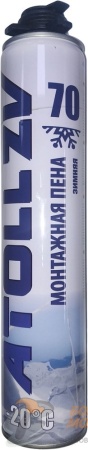 Пена монтажная ЗИМНЯЯ "ATOLL ZV" Winter Mega PRO -20 проф. 850 мл. (910гр.) 70 л /12
