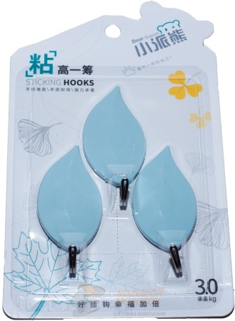 Крючок на липучке 3шт 3 кг XPX-9118 /40