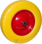 Колесо для тележки ЖЕЛТОЕ PU 4.80/4.00-8 внут. д-16 мм