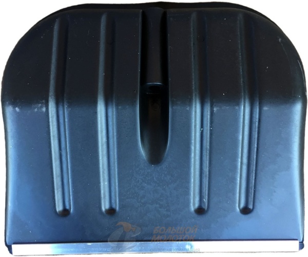 Лопата снегоуборочная пластм. с ал. планкой "№2" 460*400 /10