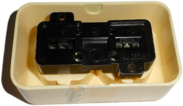 Розетка РА 10-015 2ОП, белая, под ЗК /90