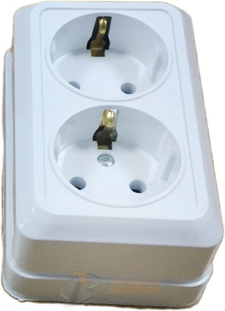 Розетка 2 ОП "РИМ" 16А с ЗК /10 /200