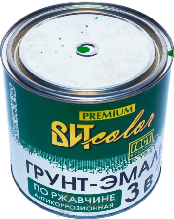 Грунт-эмаль по ржавчине 3в1 зеленая 2,6 кг/6