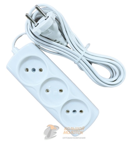 Удлинитель    ЭКОНОМ  3 м Р16-010 6А 3 гн ШВВП 2*0,75 /60