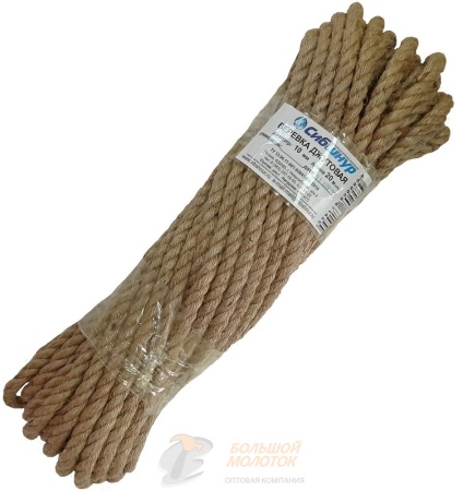 Веревка джутовая д 10 мм,  20 м /9 шт