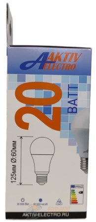 Лампа светодиодная LED-A60 AE 20 Вт 220-240В Е27 1900Лм 4000K /10 /100