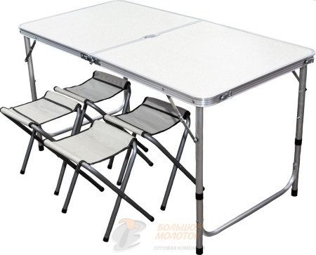 Стол складной 1,2м*60см + 4 стула ZDZ003 /4