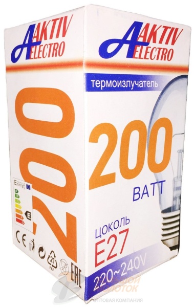 Термоизлучатель 200 Вт Е27 230-200 AL (100) КНР