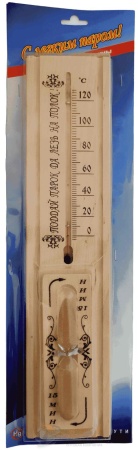 Термометр + песочн часы "С легким паром" для сауны" /5
