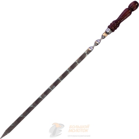 Шампур 500*18 мм для ЛЮЛЯ-КЕБАБ, деревянная ручка /10