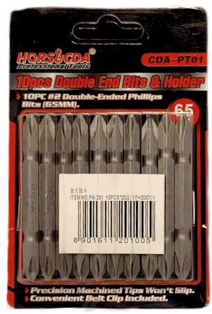 Набор бит 10 шт. 65 мм PH2 PK-201 /20 /200