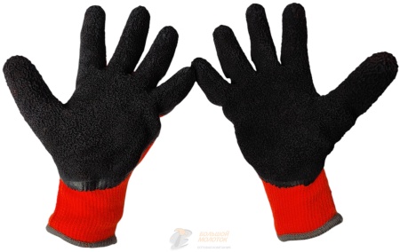 Перчатки оранжевые(салатовые), черная обливка №3131 XL /2 /12 /300