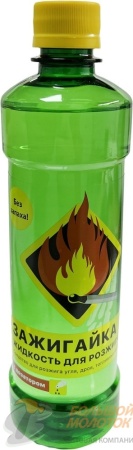 Жидкость для розжига 0,5 л. Поджигай-ка с дозат.ЗЕЛЕНЫЙ /24