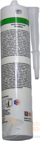 Герметик "Workman" белый 300 мл. АКРИЛОВЫЙ универсальный /12