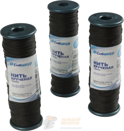 Нить п/п крученая черная (катушка 50г) /150 