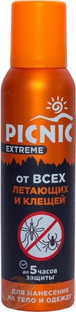 Аэрозоль "Пикник" Extreme от всех (летающих и клещей) 150 мл /12