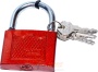 Замок навесной Красный 75 мм XS667 /60