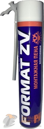 Пена монтажная бытовая "FORMAT ZV" PU 750 мл. (530 гр.) /12