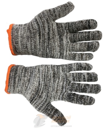 Перчатки зимние с шерстью оранж. кайма №37 /10 /400