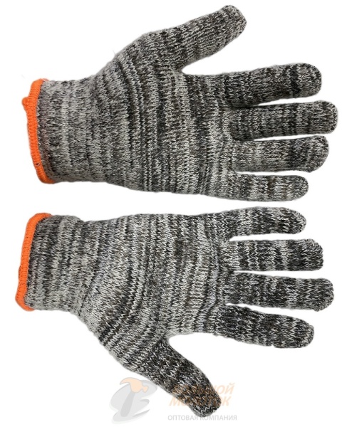 Перчатки зимние с шерстью оранж. кайма №37 /10 /400