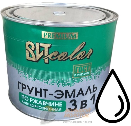 Грунт-эмаль по ржавчине 3в1 белая 1,8 кг /6