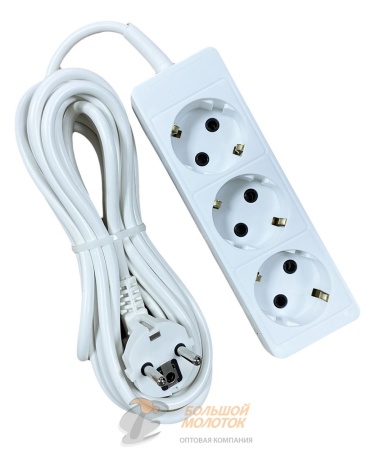 Удлинитель  ПРЕМИУМ  5 м с З.К. Р16-012 16А 3 гн ПВС 3*1 /25