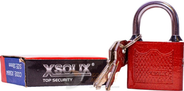 Замок навесной Красный 38 мм XS664 /240