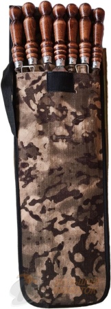 Набор шампуров в чехле 6 шт. дерев ручки /15