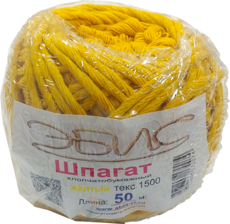 Шпагат х/б 1500 текс 50 м ассорти (30 шт)
