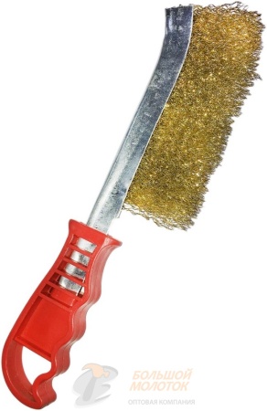 Щетка по метталу 120 мм, пластиковая ручка А3-8 /300